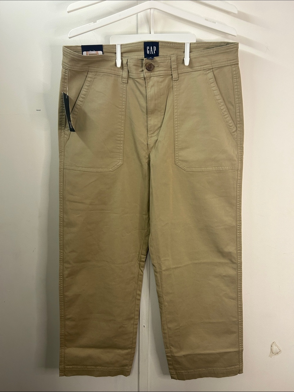 Women’s mid rise Barrel utility Ankle Pants Gap Size 10 brown clear